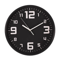 Reloj Pared Negro De Pl&aacute;stico 30Cm