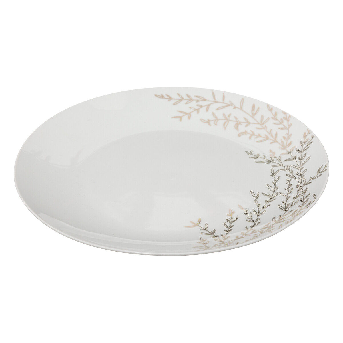Prato raso ROSE branco em porcelana 27cm, , large