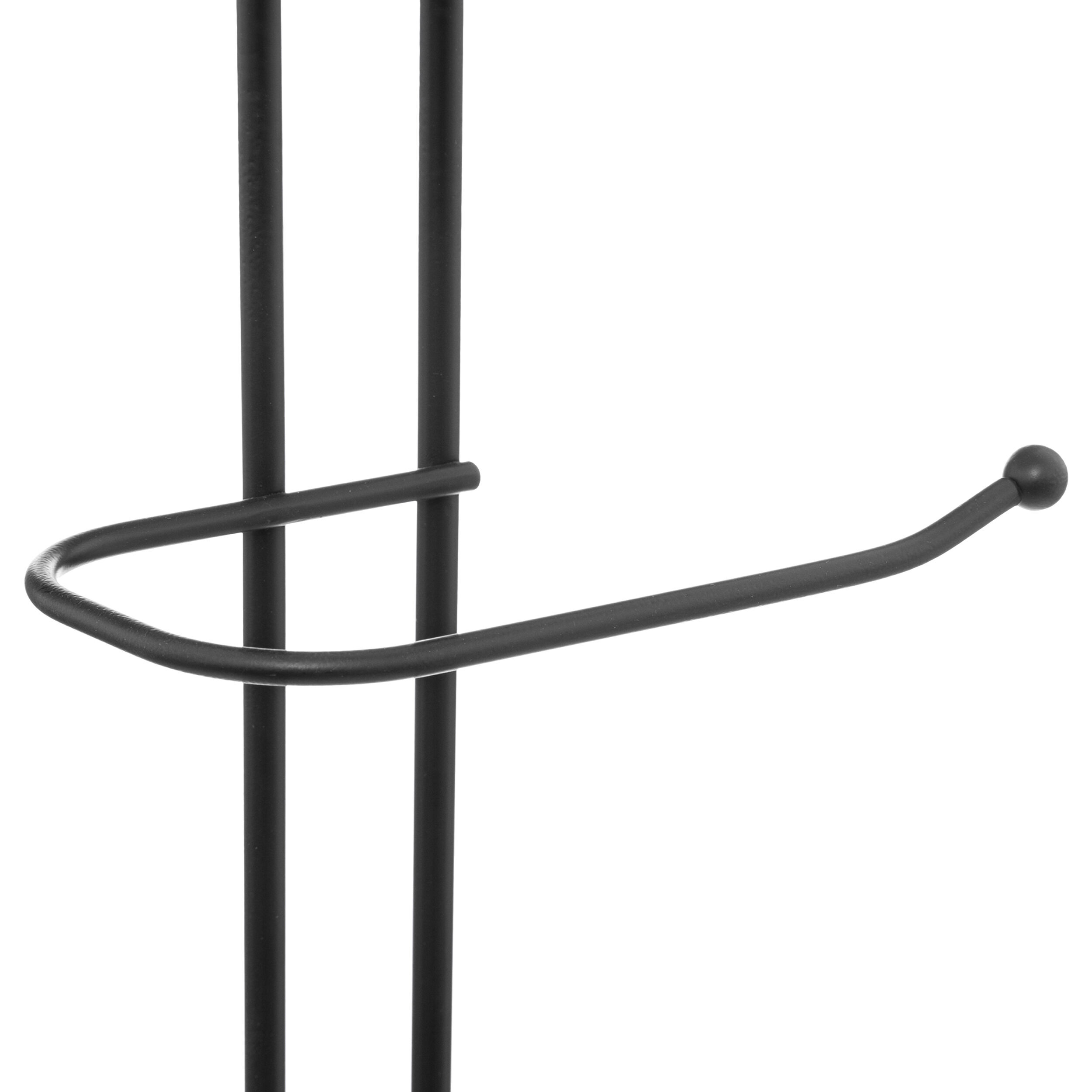 Suporte porta rolos wc preto em metal, , large