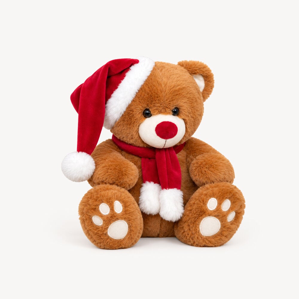 Figura Peluche Osito con Gorro y Bufanda 48 cm, , large
