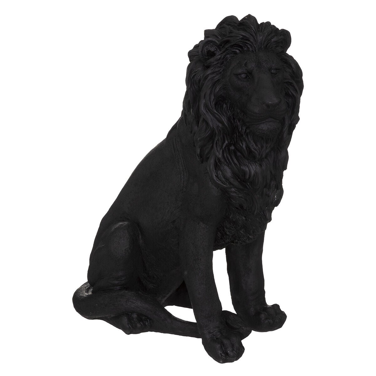 Estátua leão preto 43x24x51,5cm, , large
