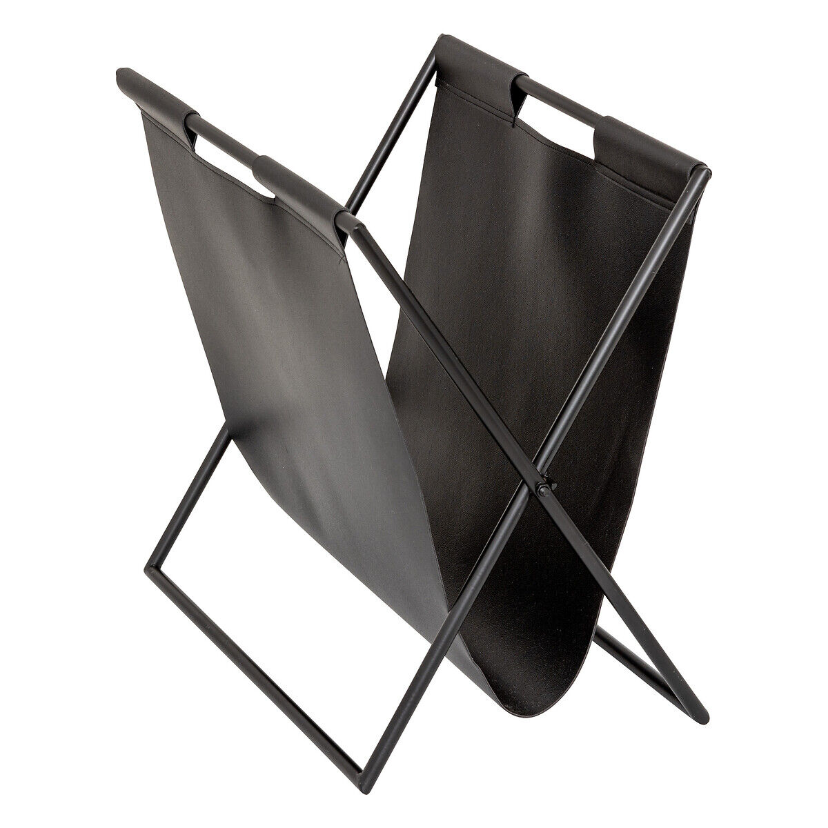 Porta-revistas TWISTED LIME preto em metal, , large
