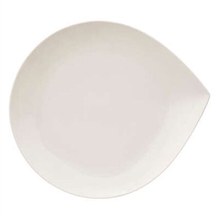 Prato raso branco GOTA em porcelana 26cm, , large