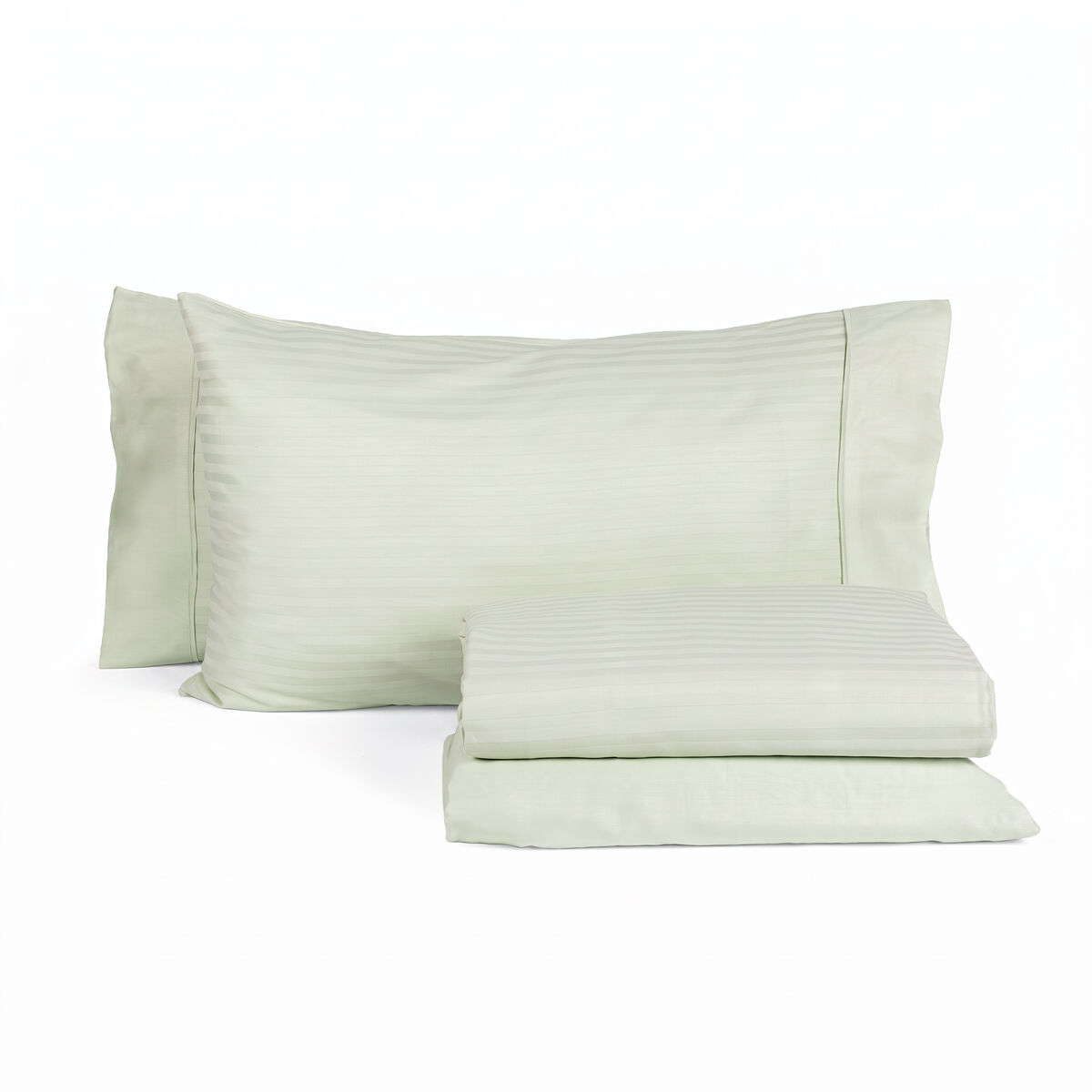 Jogo cama de casal verde em cetim 250x290cm, , large
