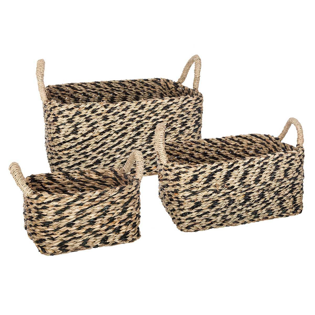 Cesto seagrass retangular ETNIC 12,5x24cm, , large