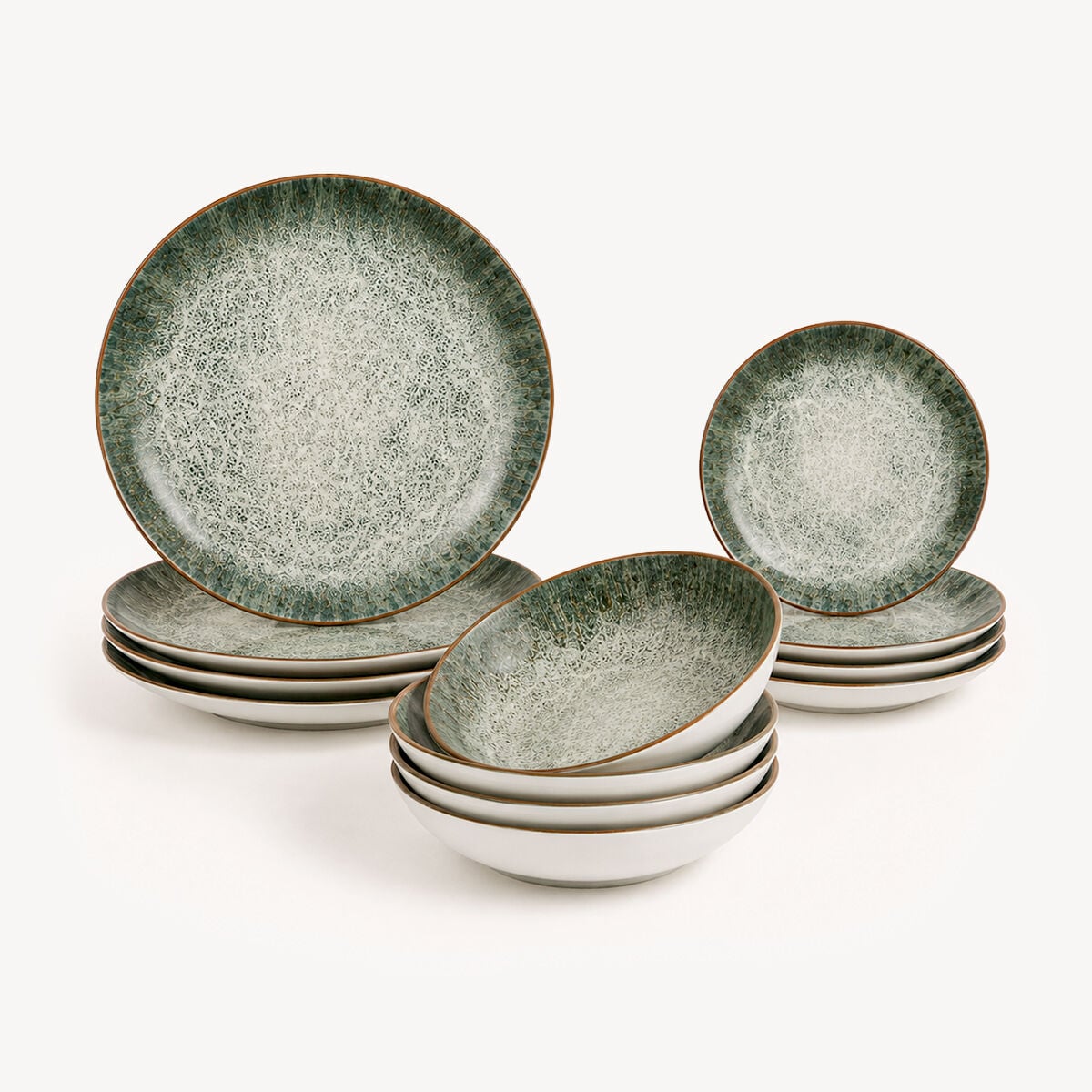 Serviço de mesa 12 peças JULIETTE verde, , large