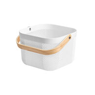 Frutero blanco de madera