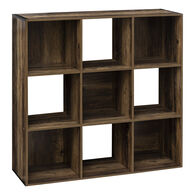 Estanter&iacute;a marr&oacute;n oscuro con 9 cubos MIXMODUL