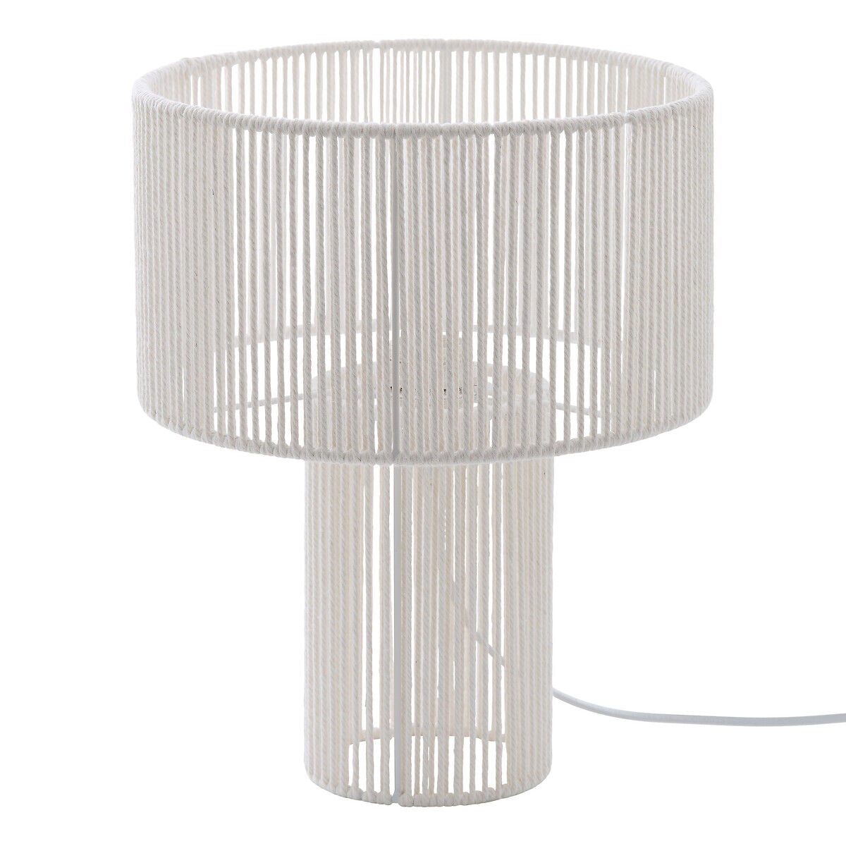 Candeeiro de mesa branco em metal 34cm, , large