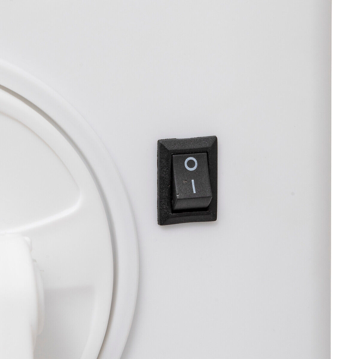 Espelho wc led em plástico branco 26cm, , large