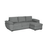 Sof&aacute; cama DRESDEN con arc&oacute;n y chaise longue  gris