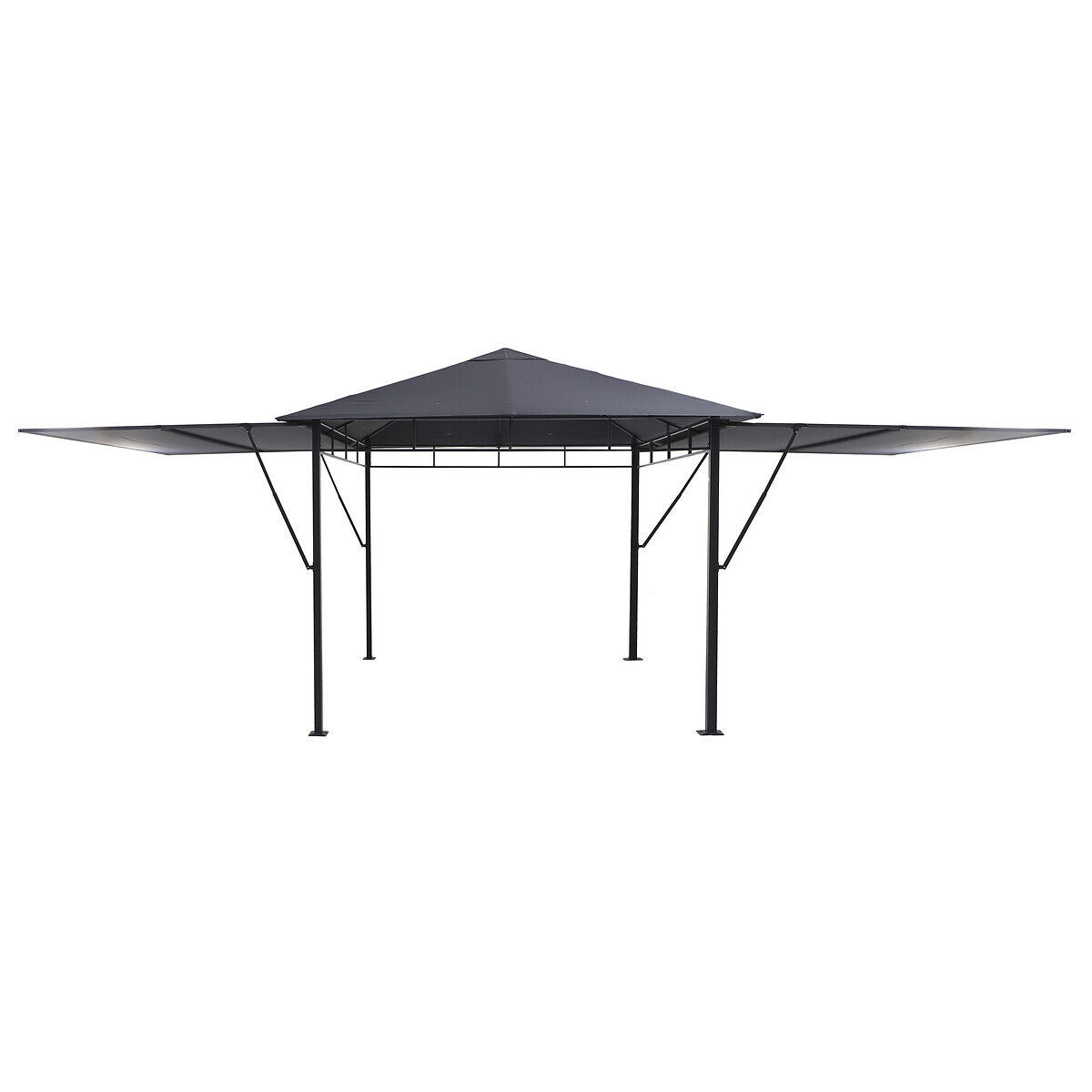 Pérgola OMELYA ardósia com cortinas 3x3m, , large
