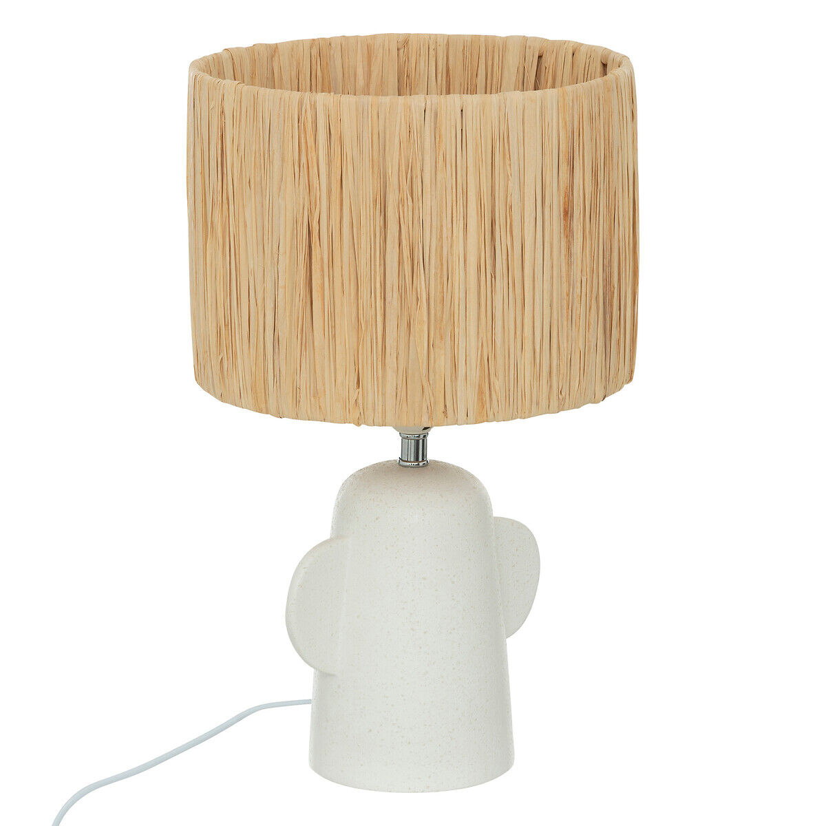 Candeeiro de mesa RAIA branco em cerâmica 38cm, , large