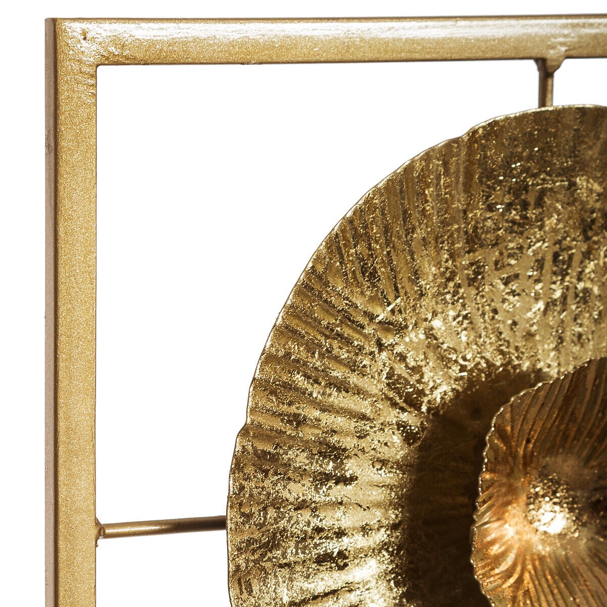 Quadro decorativo dourado em metal, , large