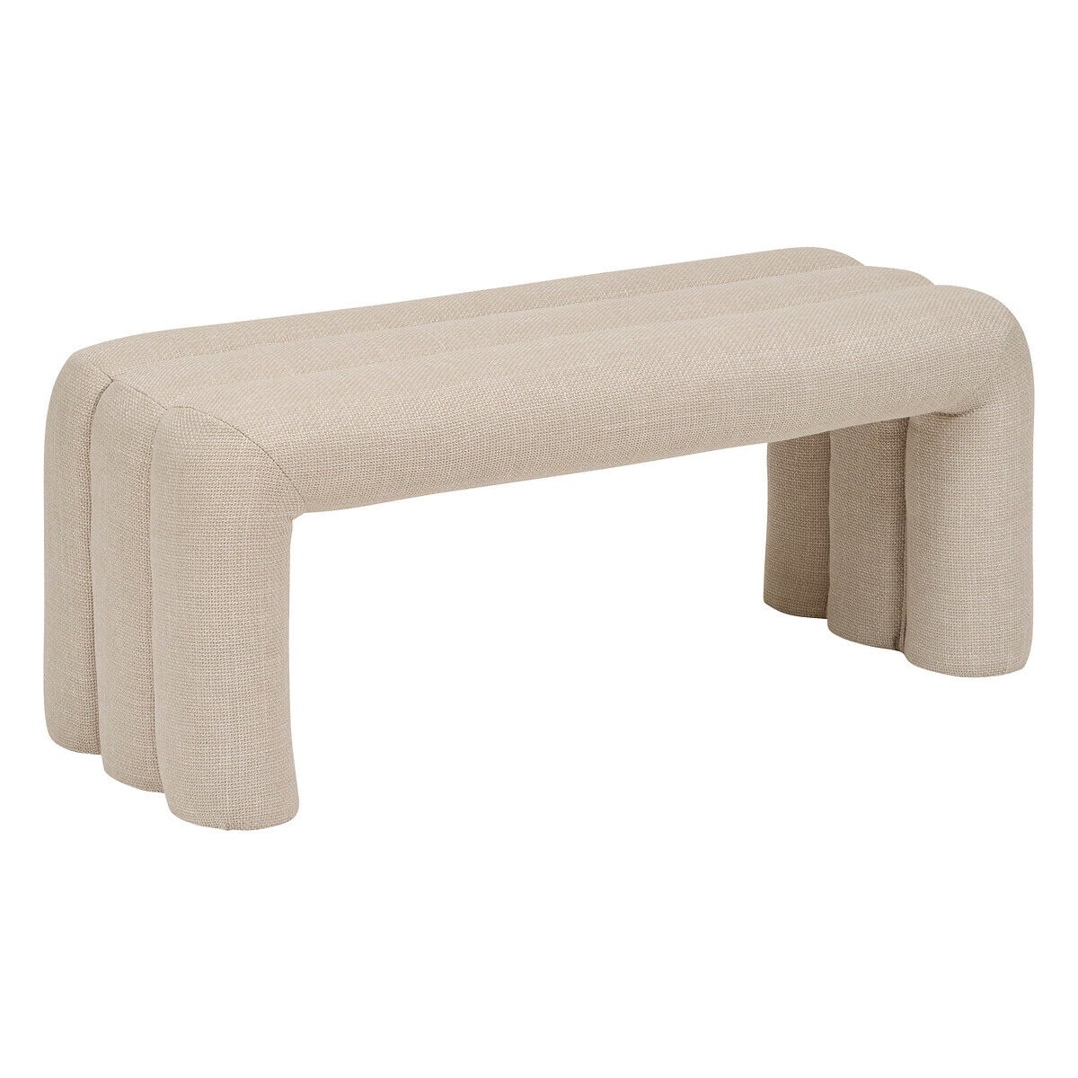 Banqueta SISCO bege em tecido, , large