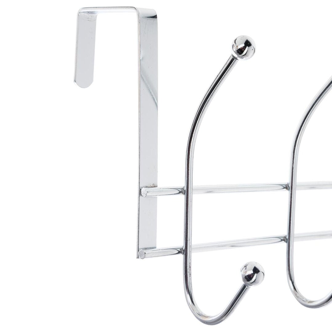 Cabide para porta com 10 ganchos em inox, , large