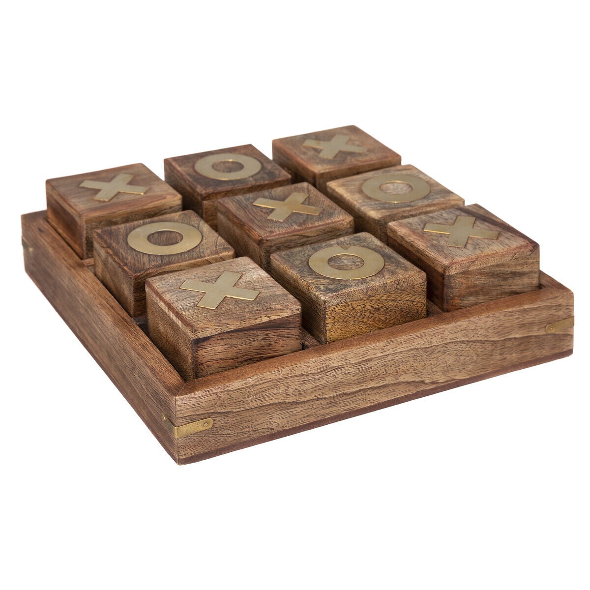 Jogo do galo em madeira bege 23x23cm, , large