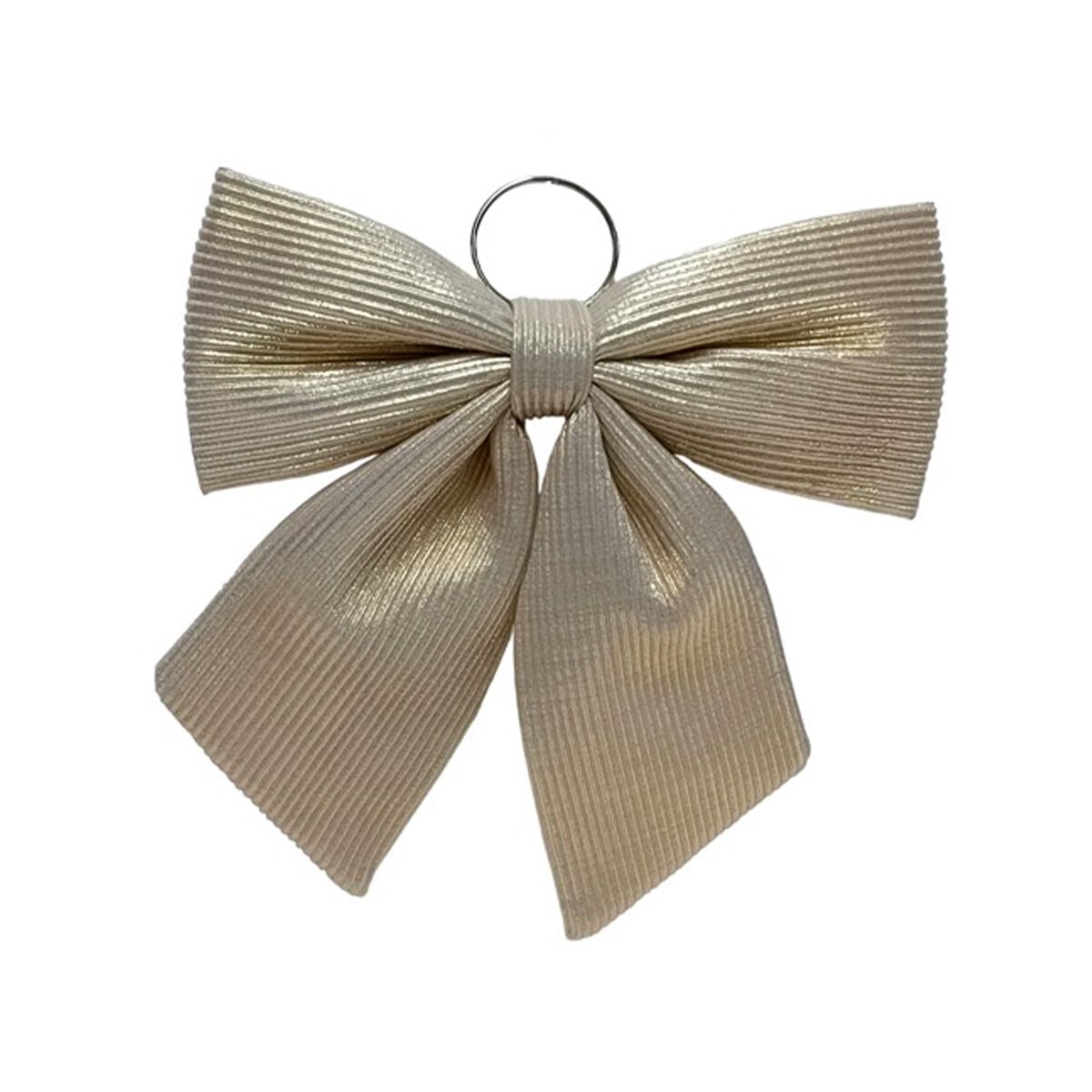 Lazo Con Rayas Beige Y Dorado 70cm , , large