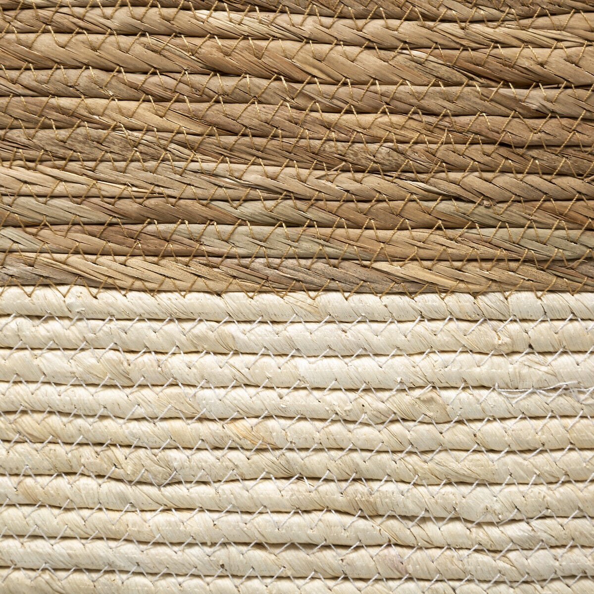 Storage basket beige in straw, , large