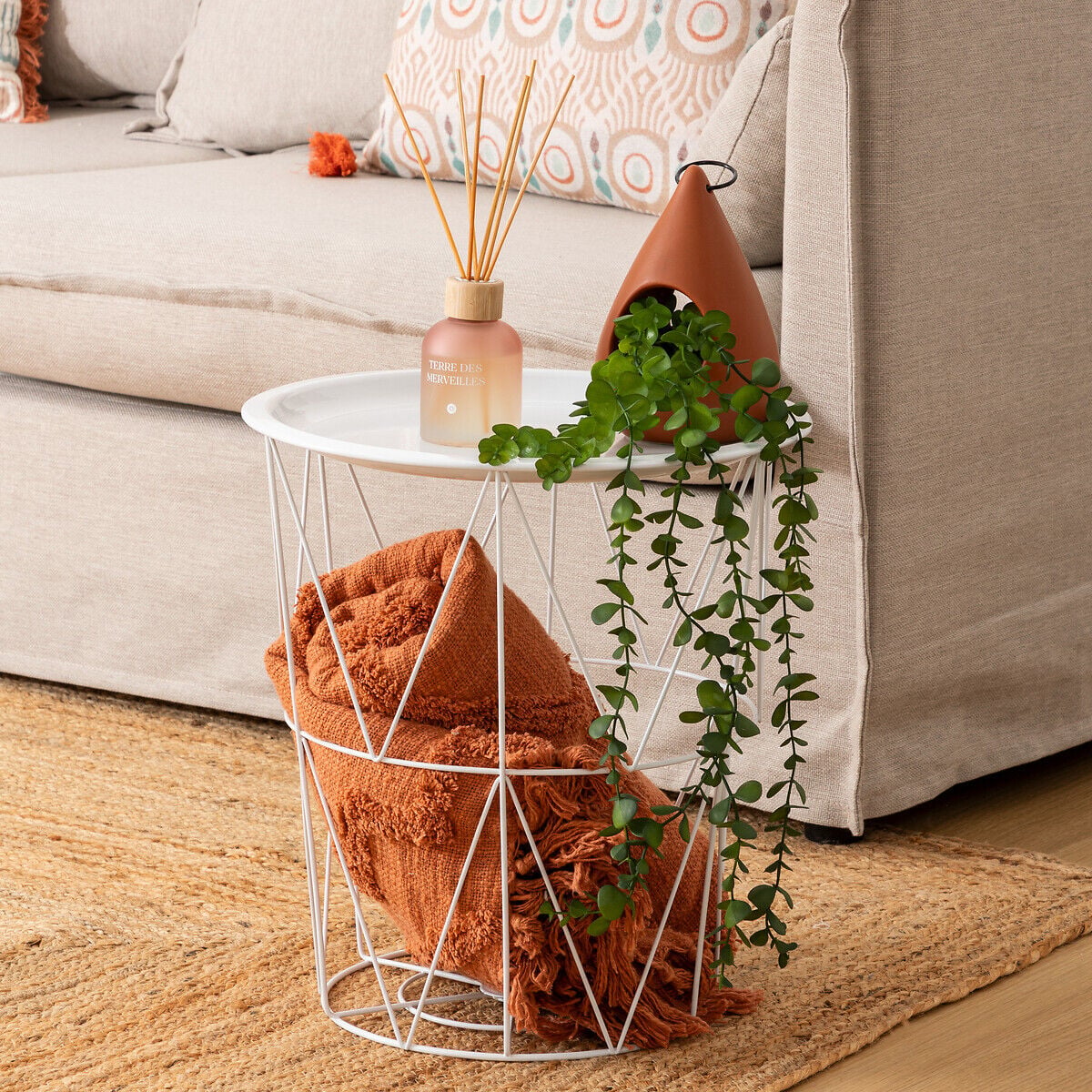 Side table KUMI orange, , large