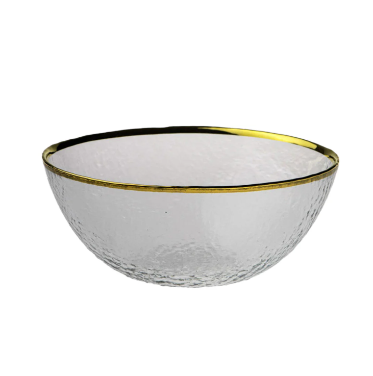 Taça Kendo Com Beira Dourada Em Vidro, , large