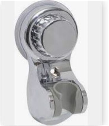Suporte para chuveiro regulável cromado com ventosa, , large