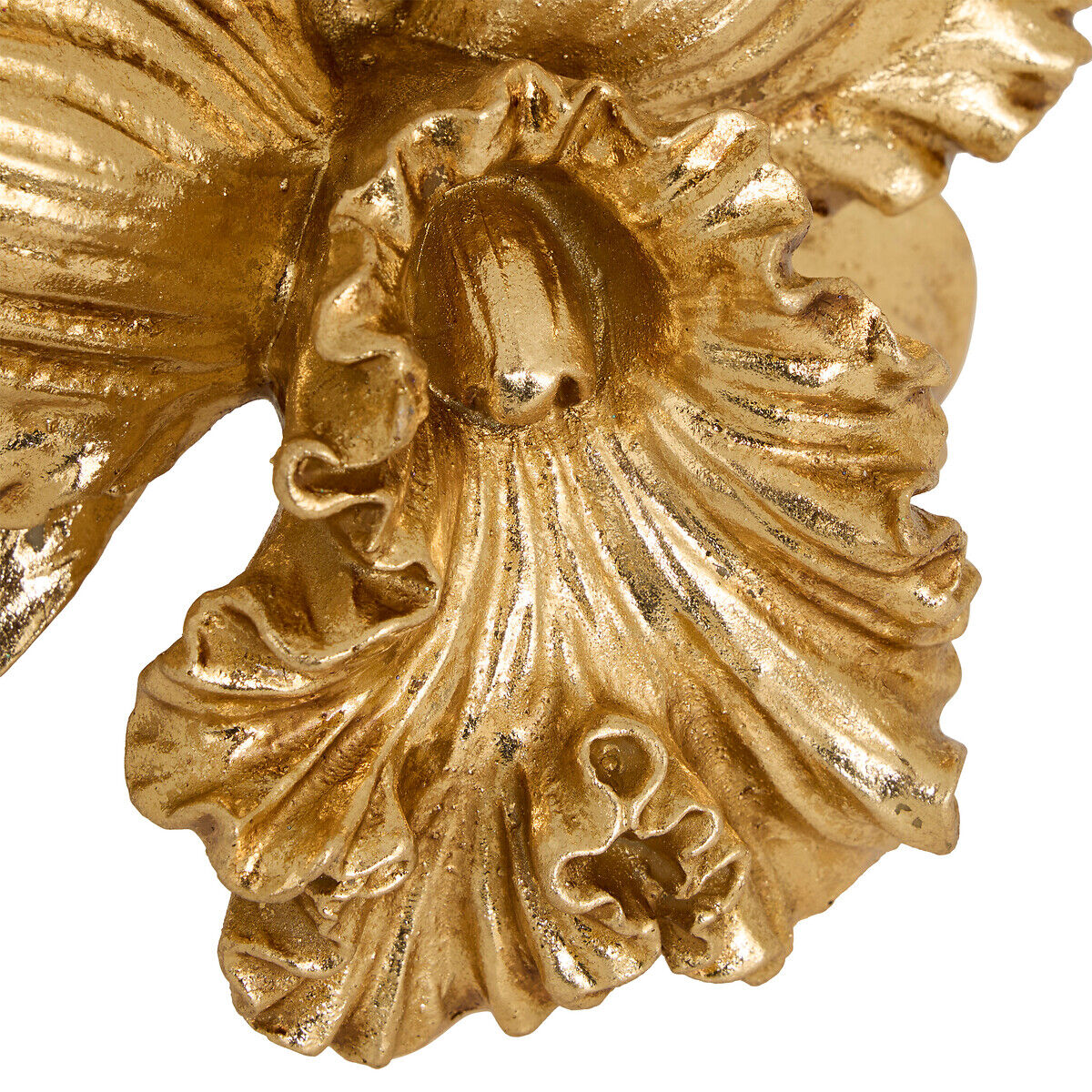 Flor decorativa dourada em cerâmica 20cm, , large