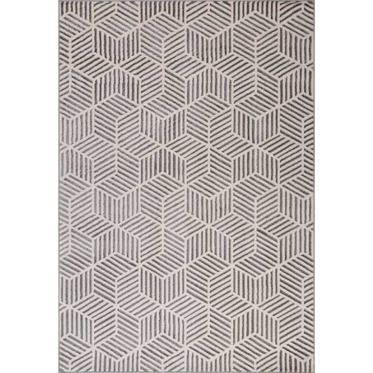 Tapete ZAHA geométrico cinza 160x235cm, , large