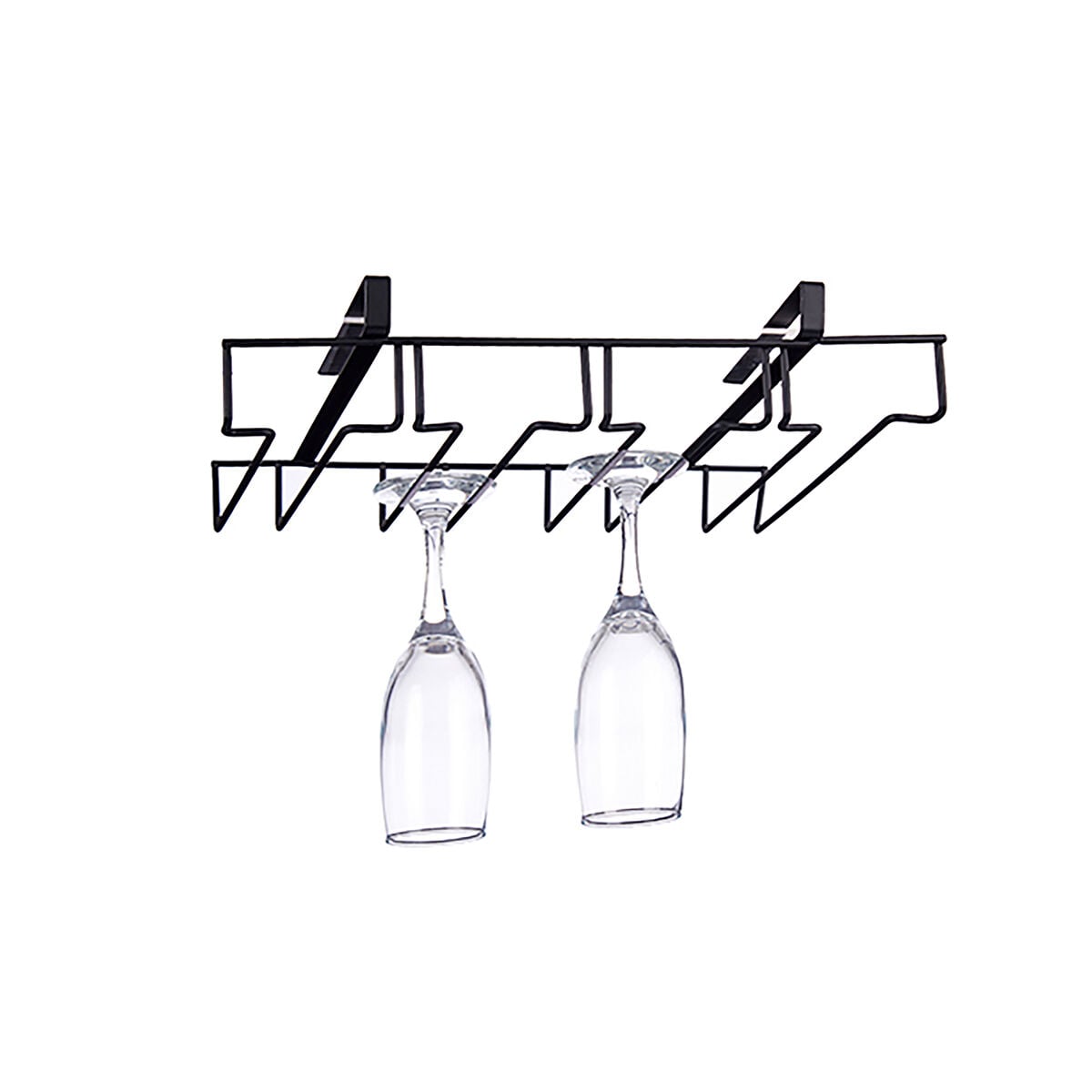 Suporte preto em metal para copos, , large
