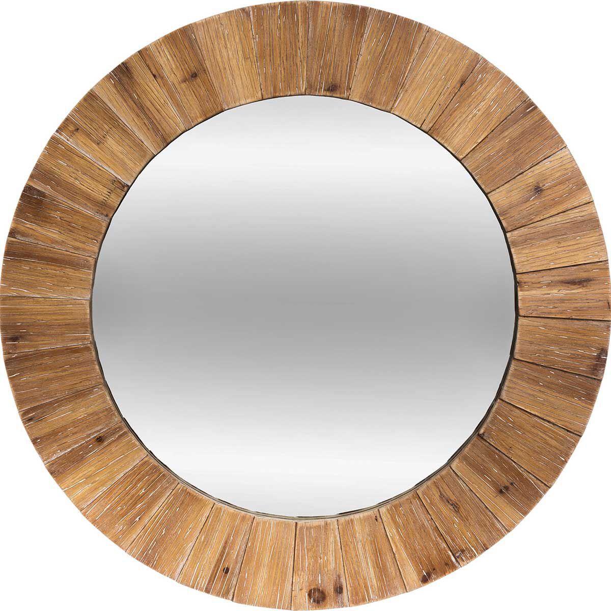 Espelho de parede castanho em madeira 83cm, , large
