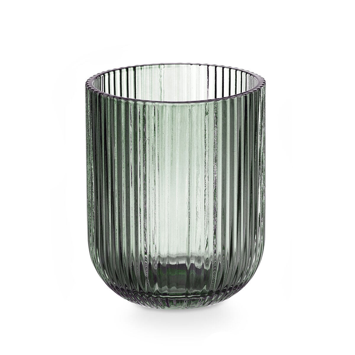 Water glass striped green, , large
