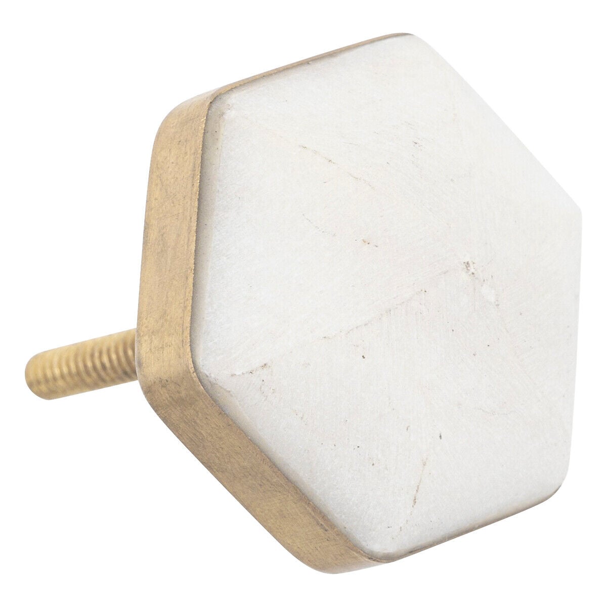Conjunto de 2 puxadores branco mármore, , large