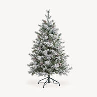 &Aacute;rbol Navidad Yukon Verde Efecto Nieve Con Pi&ntilde;as