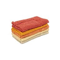 Conjunto De 5 Panos De Cozinha Bege, Vermelho E Laranja