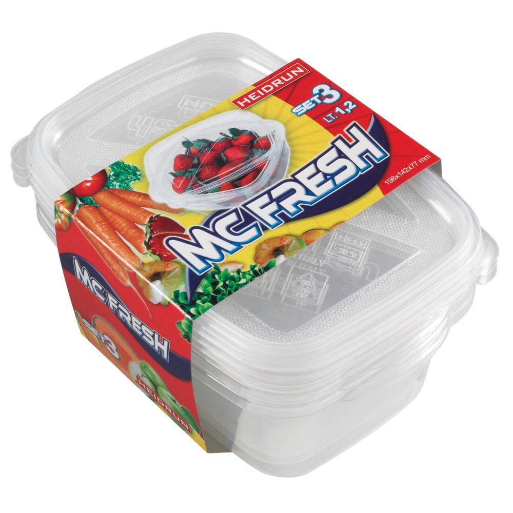 Conjunto de 3 caixas rectangulares 1,2l, , large