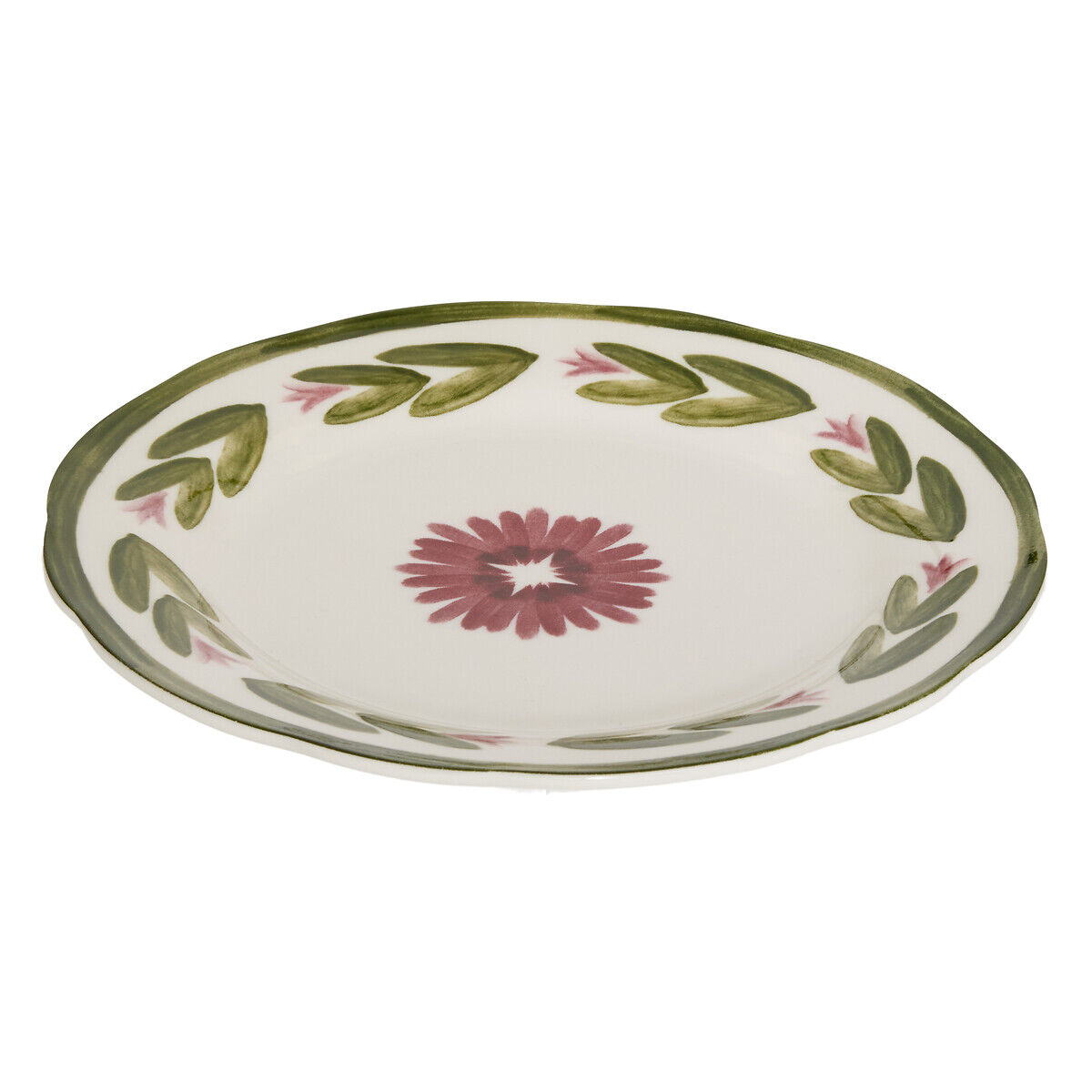 Prato de sobremesa MONA verde em porcelana 19cm, , large