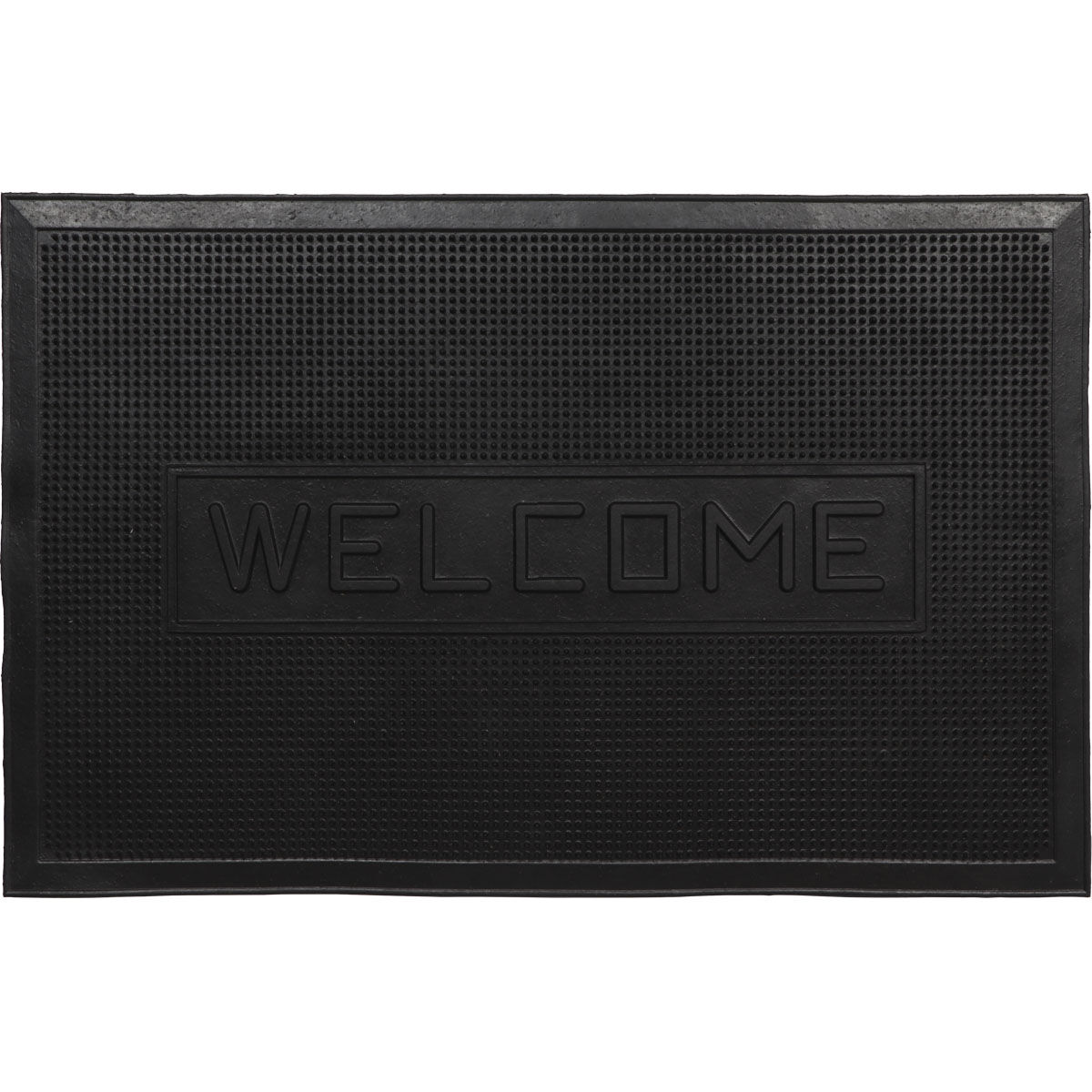 Tapete De Entrada Adam Welcome Preto 45x70cm, , large