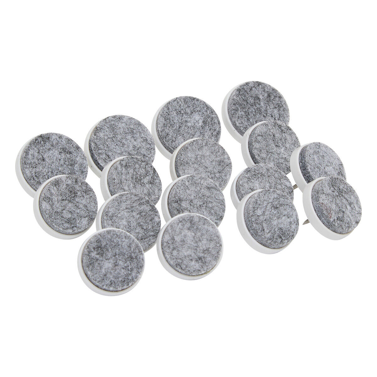 Conjunto de 16 Protetores de chão Cinzento, , large