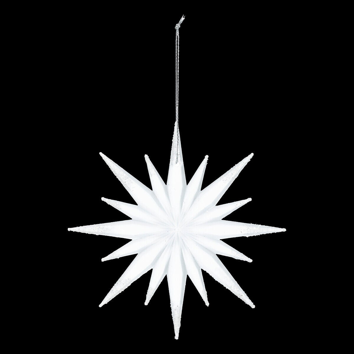 Pendurante De Estrela Frosty Branca 12cm, , large