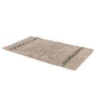Alfombra wc de algod&oacute;n beige/verde 50x80cm