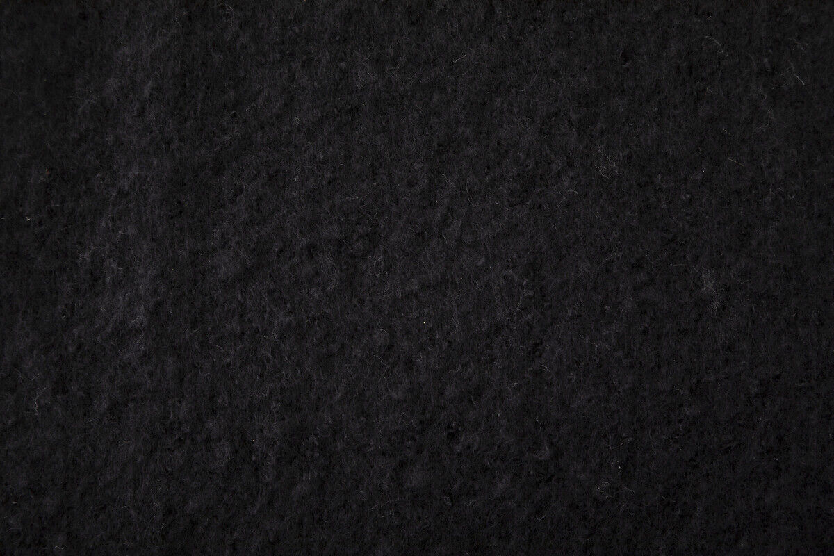 Manta MOHAIR preta com franjas, , large