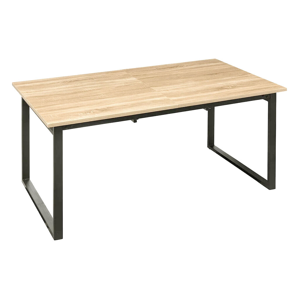 Mesa de jantar ALIAJ extensível em mdf e metal, , large