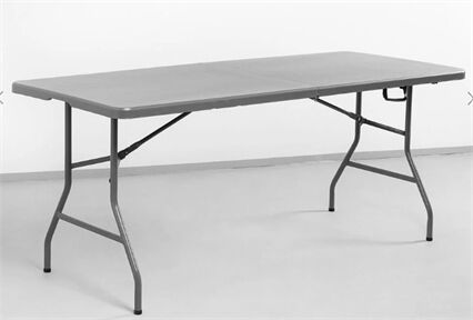 Mesa dobrável cinza, , large