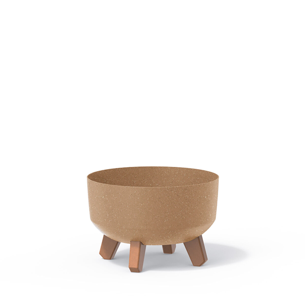 Plant pot GRACIA coffee eco wood, , large