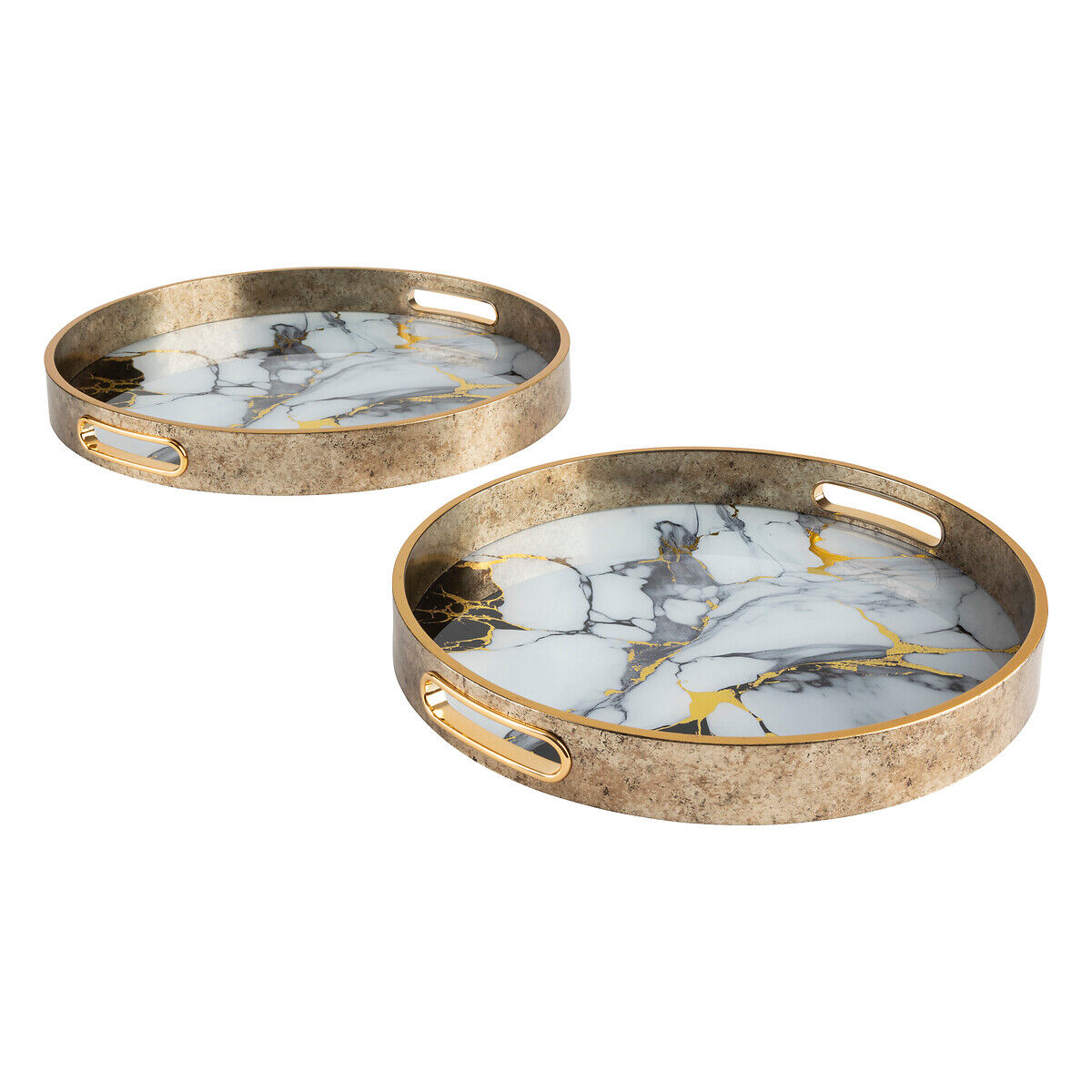 Tray INAYA marbled in resin, , large