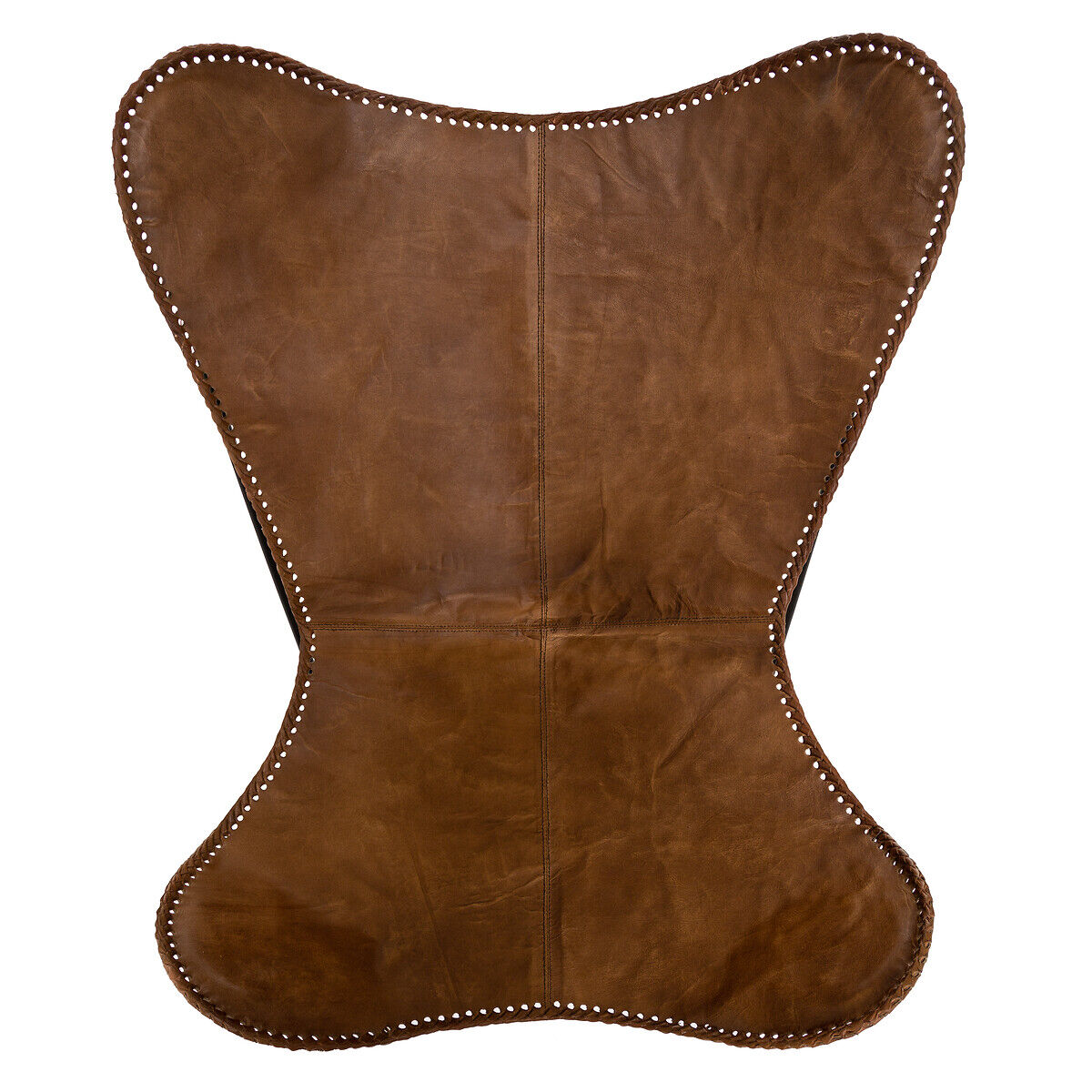 Capa para poltrona DARIO castanho escuro em couro, , large