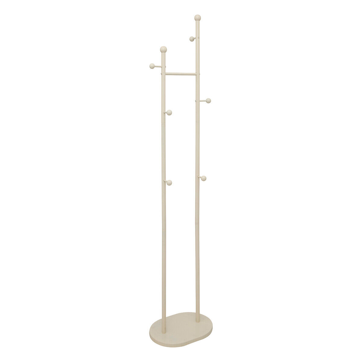 Cabide com 6 ganchos bege em metal 187,5cm, , large
