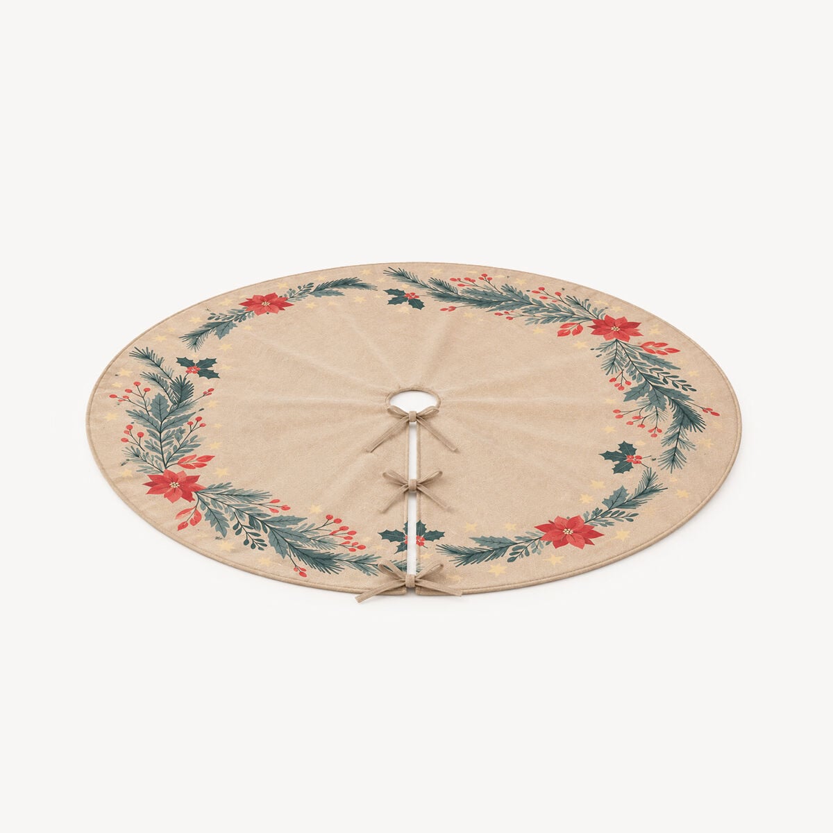 Tapete para árvore decoração poinsétia 90cm, , large