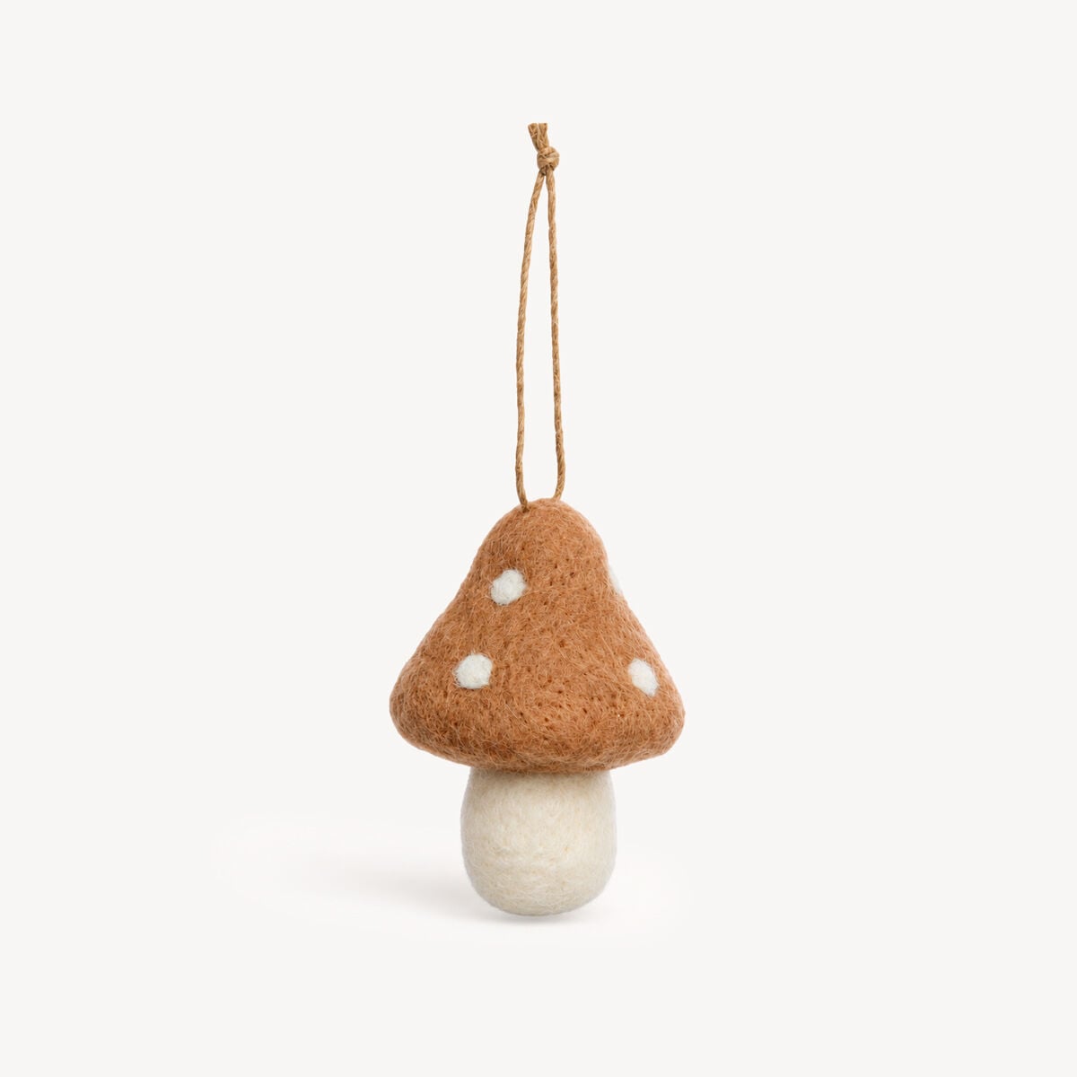 Pendurante em forma de cogumelo bege e branco 6x8cm, , large