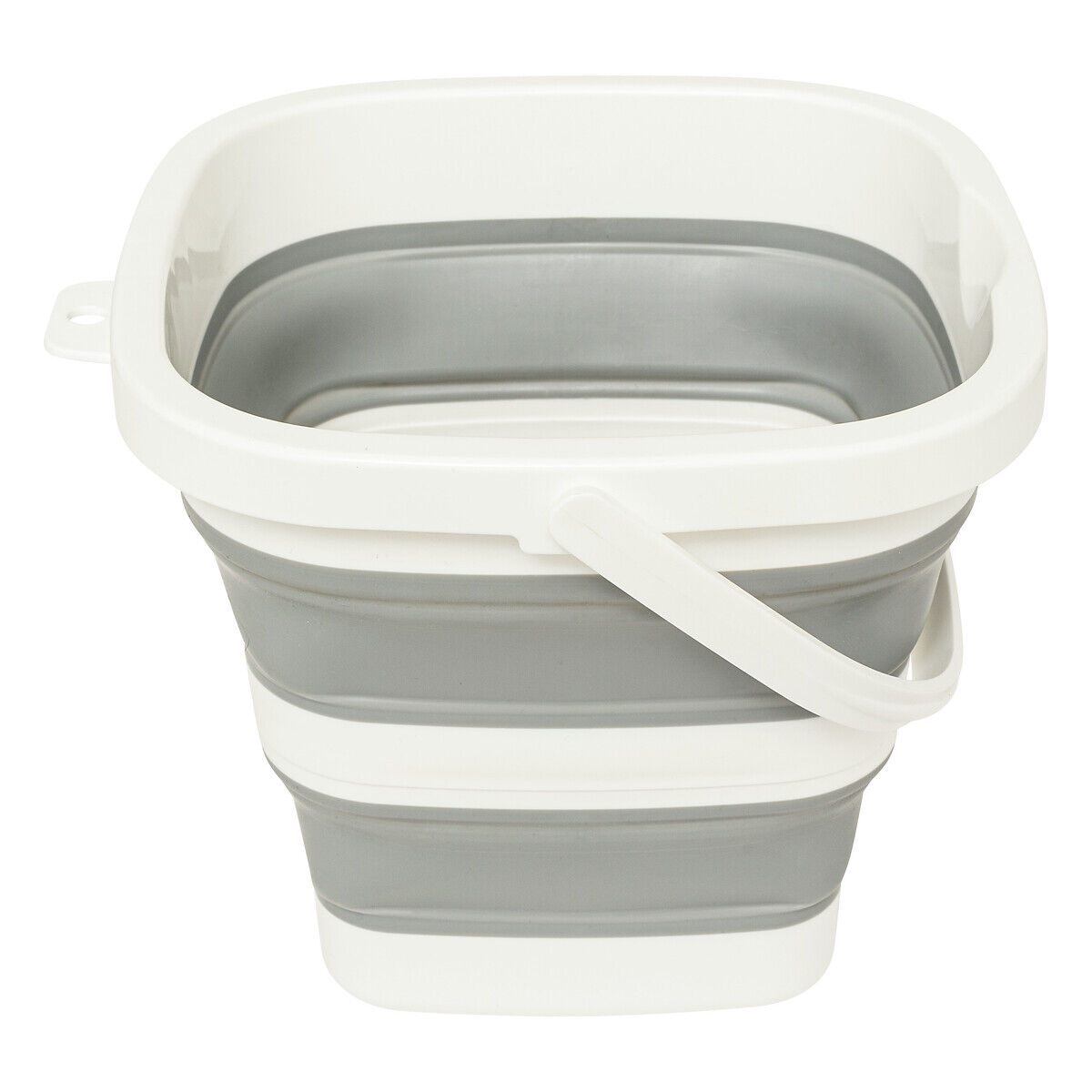 Balde Retrátil Cinza E Branco 5L, , large